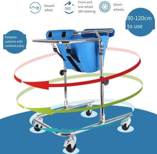 Walkers/Standing Walking Aid, Adjustable Height Children's Wheeled Walker for Cerebral Palsy Kids, Upright Walker Rehabilitation Trainer Frame, Suitable for Height 31"- 47"