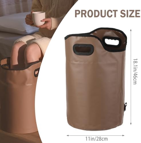 Collapsible Foot Bath Basin with Drainage Hole, Portable Foot Soak Tub with Handles, Travel & Camping Foot Spa Water Bucket