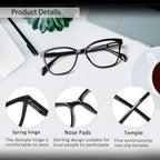 4 Pack Progressive Multifocus Reading Glasses for Women Men Blue Light Blocking Readers with Spring Hinge