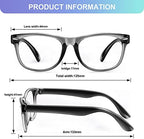 Okany Blue Light Glasses for Kids 3 Pack Blue Light Blocking Glasses for Teen Boys Girls Age 3-10,Computer Screen Gaming TV Phone Glasses Anti Glare,UV & Eye Strain (Grey Black+Transparent+Blue)