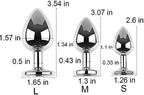 Anal Plug with Sexy Tail for Cosplay, Adult Sex Toys of Stainless Steel Anal Plug (Black, Medium)