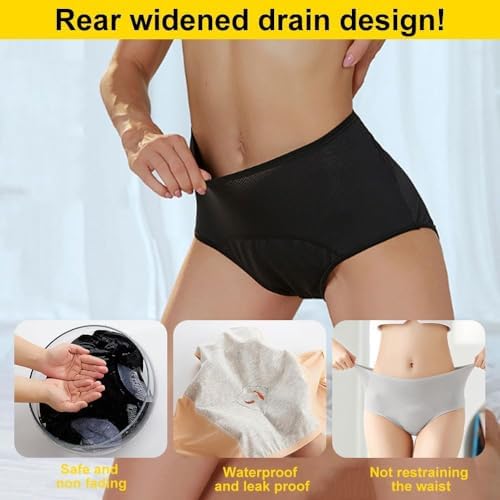 Leakproof Panties for Women Over 60, Leakproof Ladies Underwear, Leakproof Underwear for Women (8 Color,Large)