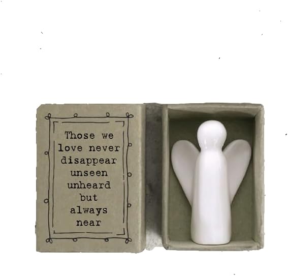 East of India Porcelain Matchbox Angel, Those We Love Don't Disappear Sentimental Words, Family Keepsake Gift, Porcelain Keepsake, Thinking of You Gift