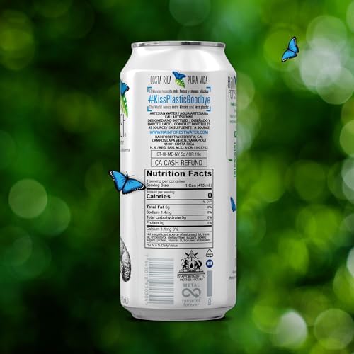 Rainforest Artesian Still Water | Box of 12 Water Cans – 475 mL (16 oz) Each | Eco-Friendly, 100% Recyclable Aluminum Cans | Pure Water from a Natural Aquifer