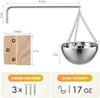 Nuogo 2 Set Sauna Aromatherapy Bowls Oil Cup Holder Swinging Arm Stainless Steel Sauna Accessories Aroma Fragrance Essential Oil Diffuser for Spa Gift