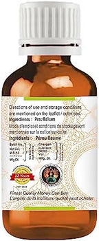 Greenwood Essential Peru Balsam Essential Oil (Myroxylon pereirae) Pure | Viscous Texture | Rich Aroma | Unisex | All Skin Types |Natural Extract Steam Distilled 30ml (1 oz)