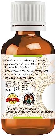 Greenwood Essential Peru Balsam Essential Oil (Myroxylon pereirae) Pure | Viscous Texture | Rich Aroma | Unisex | All Skin Types |Natural Extract Steam Distilled 30ml (1 oz)