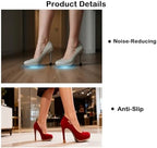 Heel Protectors for High Heels, Heel Covers for Stiletto Pumps, Grass Heel Stoppers & Tips Replacement Savers, Anti-Slip Noise Reducing Heel Caps for Repairing Worn Heel Tips 10 Pairs(XX,XS,S,M,L)