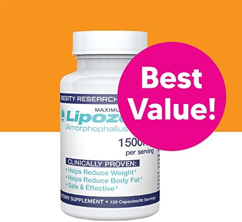 Lipozene MEGA Bottle - 120 Capsules, Making it Our Largest Size Available - Appetite Suppressant