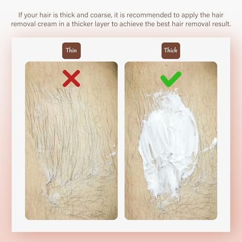 Bikini Hair Removal Cream for Women,Pubic Hair Removal Cream Painless for Legs, Arms, Underarms,Stomach,Painless Gentle Intimate Hair Removal Cream for Sensitive Skin with Spatula Applicator(1Pack)