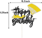 Skydiver Happy Birthday Cake Topper,Skydiving Lovers Cake Decor, Parachuter Birthday Party Decorations