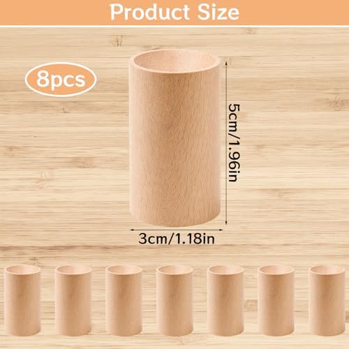 8Pcs Passive Diffuser, Wood Diffuser for Essential Oils, Car Oil Diffuser Suitable for Home and Office Spaces