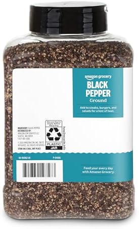 Amazon Grocery, Ground Black Pepper, 18 Oz