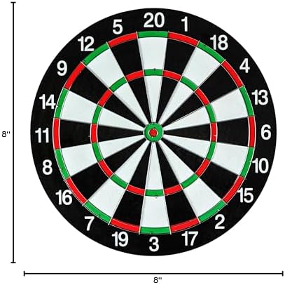 8" Round - Dart Board Birthday Edible Cake Topper Icing Image for 8 inch round cake or larger