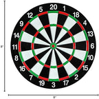 8" Round - Dart Board Birthday Edible Cake Topper Icing Image for 8 inch round cake or larger
