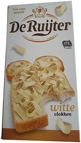 Chocolate Flakes White De Ruijter | De Ruijter Chocolate Flakes White | White Chocolate Flakes | 10.58 Ounce Total