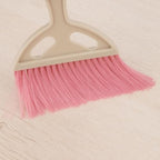 Mini Dustpan and Brush Set Portable Small Broom with Dust Pan Handheld Hangable Whisk Broom and Dust Pan for Home, Kitchen, Table, Office, Car 1 Pcs (Pink)