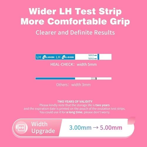 25 Count Ovulation Test Strips with Cups, Bulk Ovulation Test Strips for Women, Ovulation Predictor Kit, Accurate Fertility Tests for Home, Individually Wrapped 5mm LH