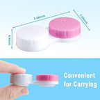 12PCS Contact Lens Case, Colorful Contact Lens Box Left/Right Eyes Holder Container, Outdoor Mini Contact Lens Soak Storage Kit for Travel&Home.