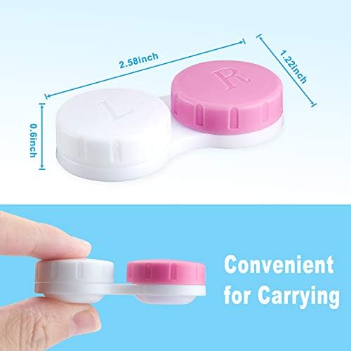 12PCS Contact Lens Case, Colorful Contact Lens Box Left/Right Eyes Holder Container, Outdoor Mini Contact Lens Soak Storage Kit for Travel&Home.