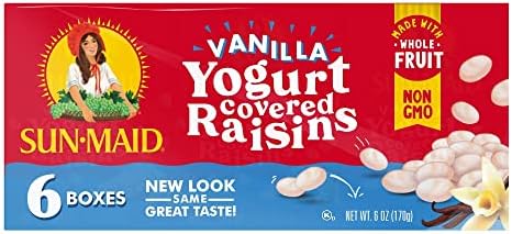 Sun-Maid • Yogurt Raisins Variety Pack (Pack Of 30), Vanilla (Pack Of 18), Chocolate (Pack Of 12), Dried Fruit, Non-GMO, Healthy Lunch Box Snack