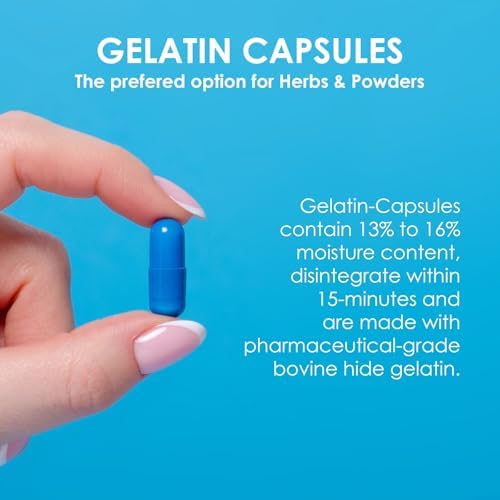 Capsuline Size 000 Empty Gelatin Capsules, Clear - 1000 Count | Gluten Free, Kosher, Non-GMO Certified | Pure Bovine Pill Caps for DIY Supplement Filling
