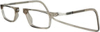 Clic Magnetic Reading Glasses for Men or Women, Computer Readers, Executive XL (XL-XXL, Grey, 1.50 Magnification)
