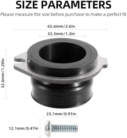 RQYEKDO Garbage Disposal Flex Coupler 75499 - Replacement Parts Compatible with Insinkerator Anti - Vibration Tailpipe, Replaces Part Number 74085, with Screws (2PC)