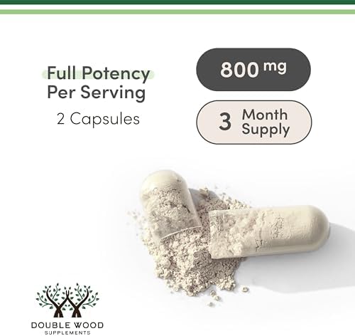 Magnesium Citrate 800mg, 180 Capsules, Digestion & Constipation Support, Vegan Safe, Non-GMO, Double Wood Supplements