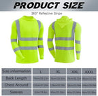 Amylove 4 Pcs Reflective Safety T Shirt High Visibility Work Shirts Sun Protection Construction
