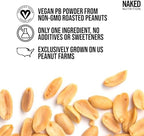 2 LB Powdered Peanut Butter from US Farms – Bulk, Only 1 Ingredient - Roasted Peanuts, Vegan, No Additives, Preservative Free, No Salt, No Sugar - 76 Servings - NAKED PB