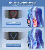 Back Brace for Lower Back Pain Relief with 3D Lumbar Pad, 6X Back Support Belt With Alternative Strips for Men/Women, Soft Breathable Mesh Fabric Lumbar Support for Herniated Disc, Sciatica