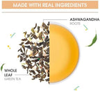 Teabox Ashwagandha Green Tea 25 Teabags | Ayurvedic Blend of Premium Green Tea and Natural Ashwagandha | Silken Pyramid Teabags