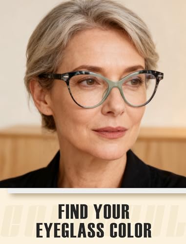HEEYYOK Women Reading Glasses 4 Pack 2.25 Cateye Readers Glasses Reading Comfort Spring Hinge(4 Pack Color-C3, 2.25, x)