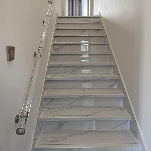 Modern Acrylic Handrail for Stairs - Wall-Mounted Crystal Shape Railing, Non-Slip Clear Bubble Grab Bar for Dance Studios and Villas
