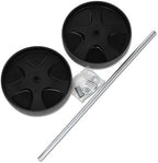 Rubbermaid Commercial Replacement Fixed-Position Bayonet Casters, 8-Inch Wheel, Gray, 2/Pack (RCP6173L9GRA)