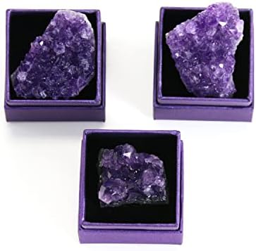 Amethyst Crystals, Amethyst Clusters, Amythestyst Crystals, Amathesis Crystal, Purple Crystal, Raw Amethyst Stone, Natural Amethyst Geode Cave Healing Crystal Stones, Amatista, About 0.1 Lb