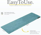 Qomfor Microwave Heating Pad - Large Microwavable Wheat Bag Heat Pack for Neck and Shoulders, Pain Relief, Back Pain, Arthritis, Period Cramps - Reusable Lavender Heating Pad (Green Blue)