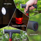 Flashlight Telescopic Cane - Titanium Alloy Walking Cane for Movement Disorders and Blind People, FM Radio + 10 Levels Adjustable Height(A,96.5cm/38in)