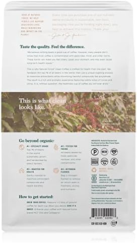 Natural Force Organic Mold Free Coffee, High CGA Coffee, Mycotoxin Free, Low Acidity, Incredible Taste & Aroma, Ground Swiss Water Decaf Medium Roast, 10 oz