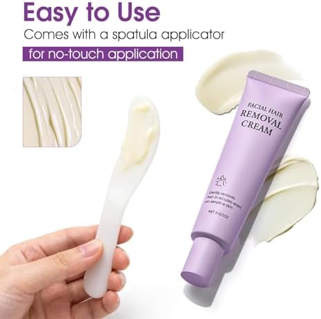 Facial Hair Removal Cream for Women, Gentle Face Hair Removal Cream for Sensitive Skin, Depilatory Creams for Face Chin Upper Lip for Smooth Soft Skin, Grooming Routine, 1.01 fl oz