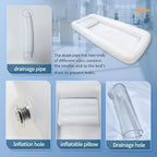 Medical Inflatable Bathtub,Bed Bath,Medical PVC Bedside Shower bathtubKit,Bed Shower for Patients with Reduced Mobility,Bedside Water Bag+Electric air Pump+Medical Inflatable Shampoo Basin
