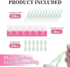 Beauty7 Fit Eyebrow Wax Strips Plus Volum, Pre-cut Facial Hair Removal, Lip Hair Removes, at Home Waxing 48 Strips, 6 Calming Oil Wipes, for All Skin Types Women