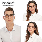 DOOViC Reading Glasses 2 Pack Blue Light Blocking Black/Tortoise Spring Hinge Quality Readers for Men and Women Anti Eyestrain 1.00 Strength