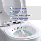 ELEBOX Sitz Bath for Toilet Seat with Flusher, Squat Free Sitz Bath Seat, Foldable Postpartum Care Basin, Hemorrhoids Treatment, Alleviate Vaginal or Anal Inflammation Naturally