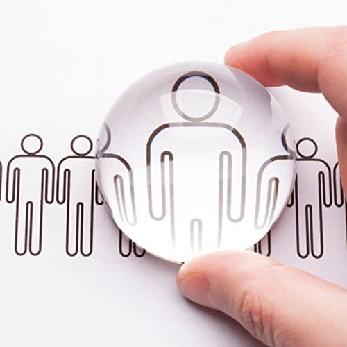 8X Optical Acrylic Dome Magnifier, Hands-Free Reading Paperweight Magnifying Glass for Books Maps Newspapers