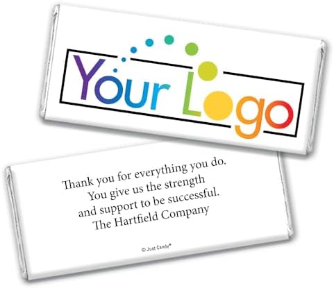 50ct Promotional Products Add Your Logo Personalized Wrappers for Candy Bars - Candy Not Included