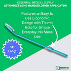 Essential Medical Supply Lotion EZE Long Handle Lotion Applicator with Sponge in a Pack of 2 - Perfect for Applying Sunscreen and Lotion to Back and Hard-to-Reach Areas