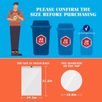 20 Gallon Large Drawstring Trash Bags 120 Counts, Fit 20-21 Gal Trash Can, Heavy Duty Tall Kitchen Garbage Liners, Large Trash Bags Size Chart for Home/Office, Outdoor Lawn & Leaf Bags, White