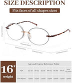 LUFF Reading Glasses for Women Men,3Pack Stylish Reader Glasses Blue Light Rimless Computer Reader Lightweight Anti Eyestrain